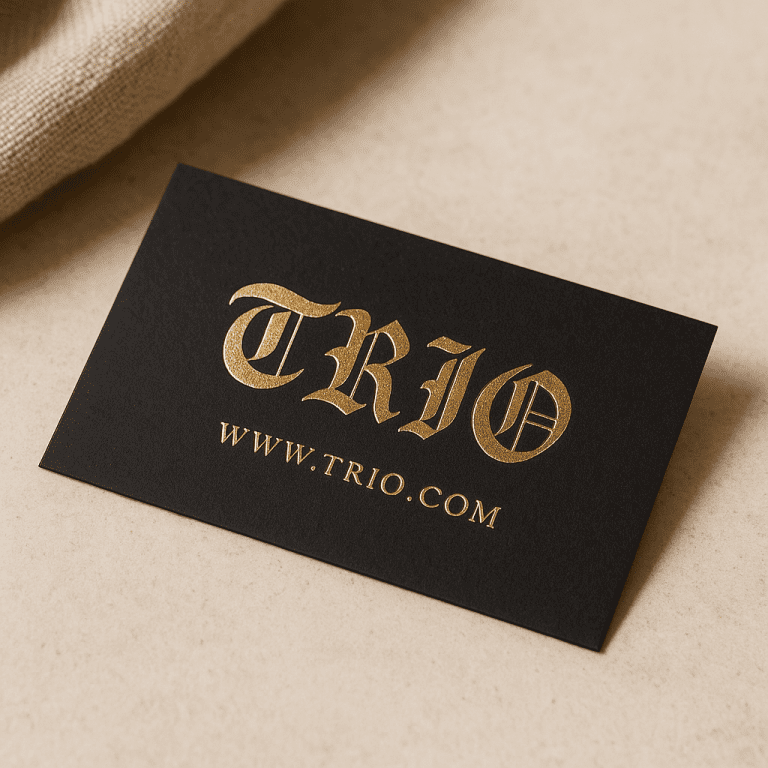 Foiled business cards