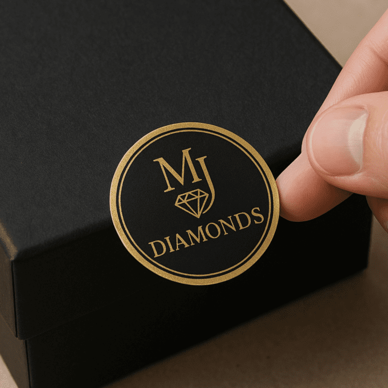 Branded stickers for packaging